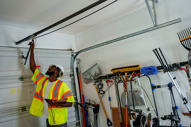 Professional Garage Door Panel Replacement technician working in Roswell, GA